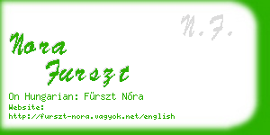 nora furszt business card